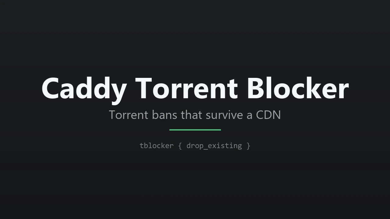 Caddy Torrent Blocker